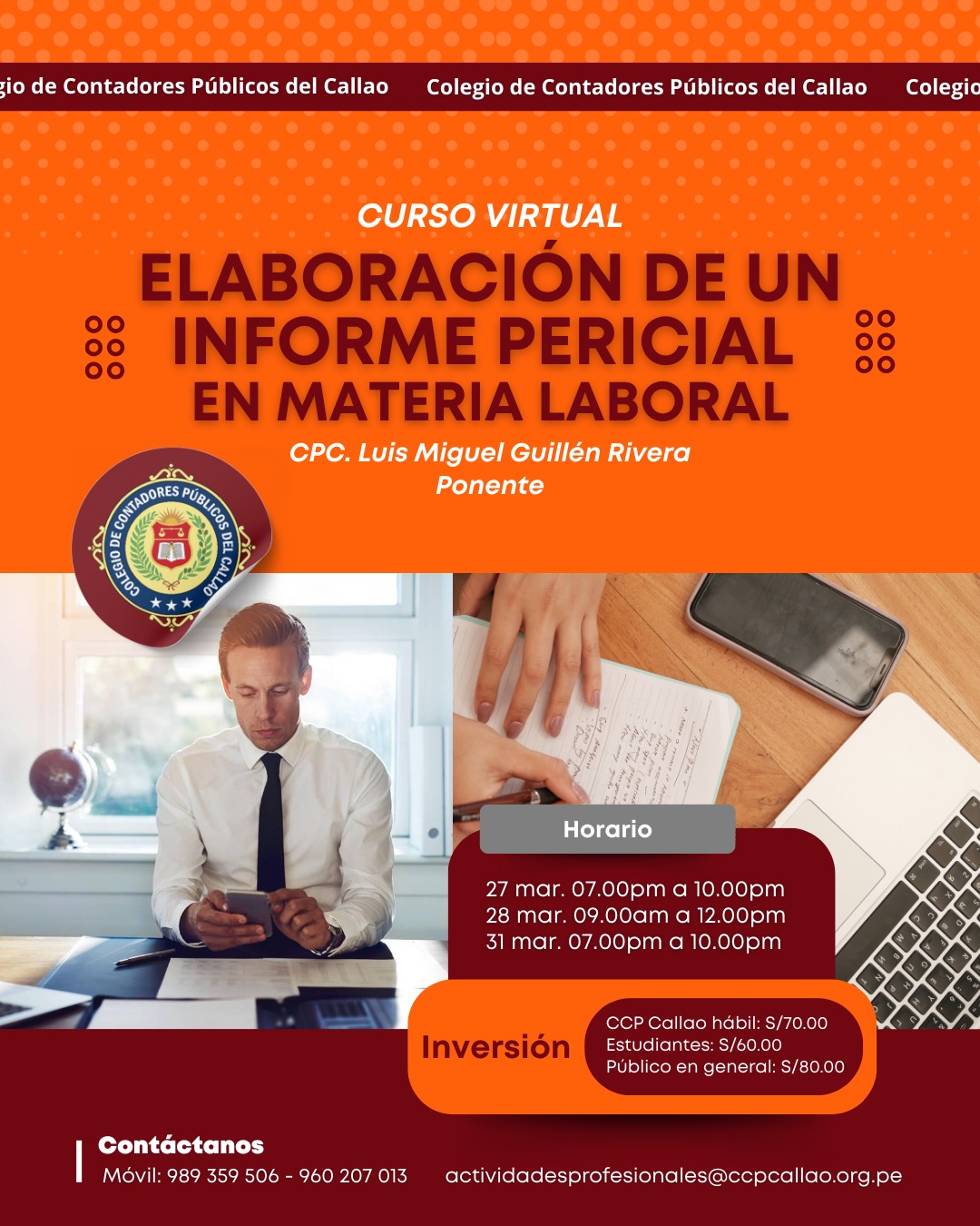 CURSO: ELABORACIÓN DE UN INFORME PERICIAL EN MATERIA LABORAL