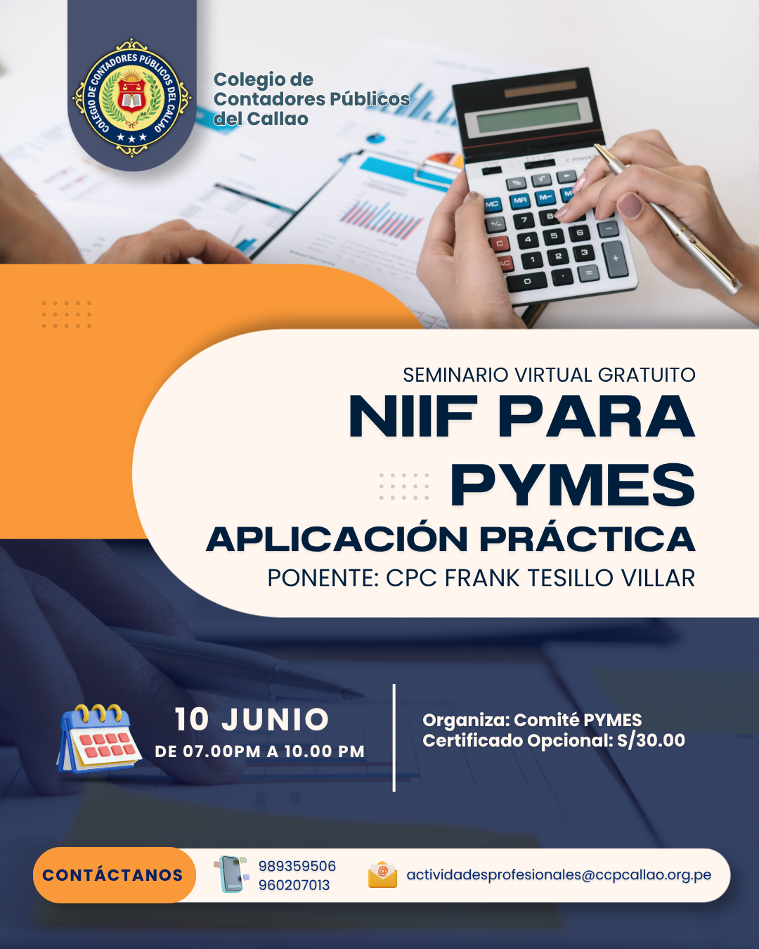 SEMINARIO VIRTUAL: NIIF PARA PYMES - APLICACIÓN PRACTICA 