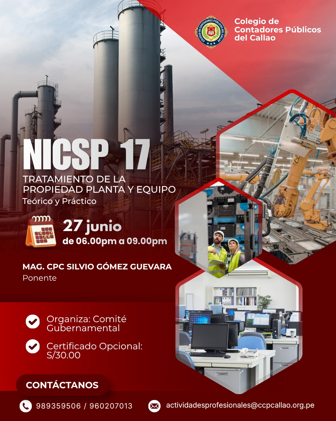 SEMINARIO VIRTUAL: NICSP 17: TRATAMIENTO DE LA PROPIEDAD PLANTA Y EQUIPO - TEORICO Y PRACTICO
