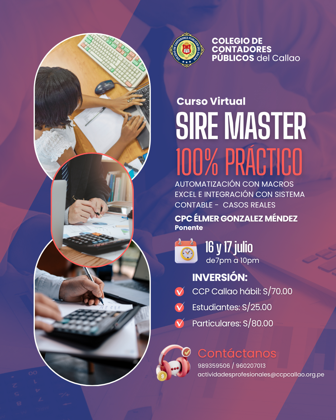 SIRE MASTER 100% PRACTICO: AUTOMATIZACION CON MACROS EXCEL E INTEGRACION CON SISTEMA CONTABLE